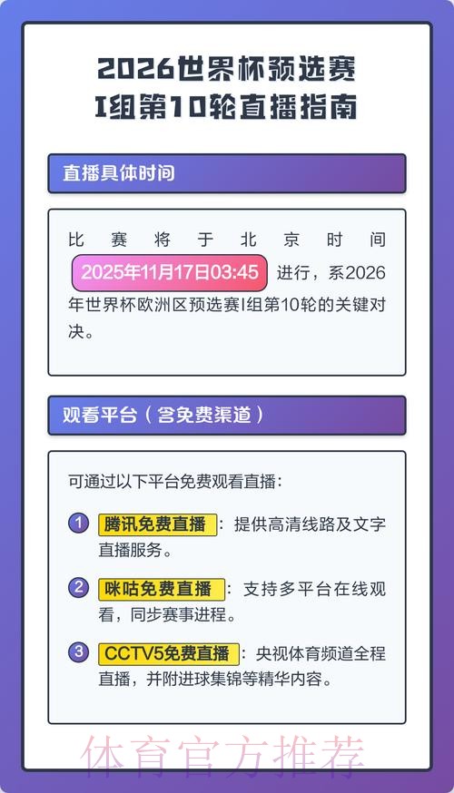 2026世界杯直播正规平台推荐